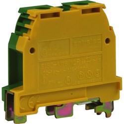 DEHN SLK16 Protective Condition Terminal W/Universal Base DIN Rail Mount 5mm W 1mm D 5mm H Green Yellow