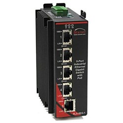 Red Lion SLX-5EG-1 Industrial Ethernet Switch RJ45 10-56VDC DIN Rail Mount