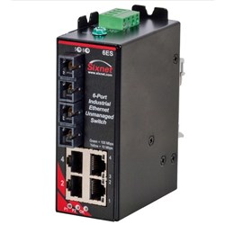 Red Lion SLX-6ES-4SC Unmanaged Industrial Ethernet Switch (4) 10/100 Base-TX (2) 100 Base-FX -Port
