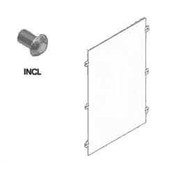 Elsteel SP13422 Separation Plate 1800W 800H 1.2mm Thick Mild Steel RAL9010 White + Accessories