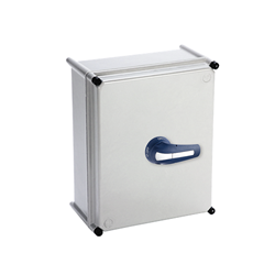 Telergon TCO1254P/E Enclosed Changeover Switch Polycarbonate Polyester 125A 690VAC IP65 1xSet 4 Feet Mount 4-P