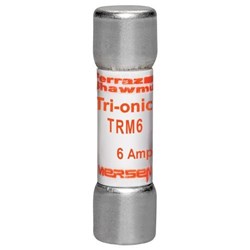 Mersen TRM6 Time Delay Midget Fuse 6A 250VAC 10mm Dia 38mm L 100kA Ferrule 10 in Dia x 38mm L Clip Mount