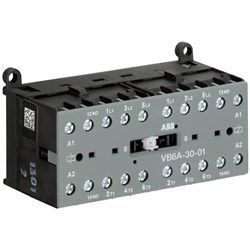 ABB VB6A300101 Mini Contactor 3P 3NO 6A 4kW 24VAC Screw Rail Mount