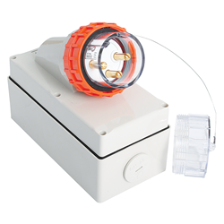 IPD W66AI320 Appliance Inlet 3 Round-Pin 1-Ph 20A 250VAC/DC IP66