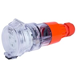 IPD W66ES320 Extension Socket 3 Round-Pin 1-Ph 20A 250VAC/DC IP66 Polycarbonate