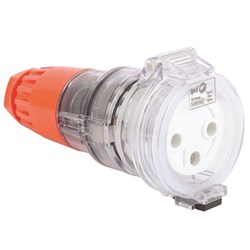 IPD W66ES332 Extension Socket 3 Round-Pin 1-Ph 32A 250VAC/DC IP66 Polycarbonate