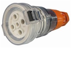 IPD W66ES510 Extension Socket 5 Round-Pin 3-Ph 10A 500VAC/DC IP66 Polycarbonate