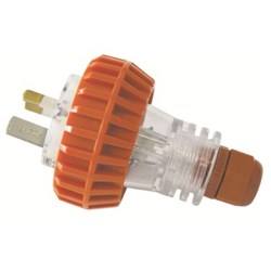 IPD W66SP310 Straight Plug 3 Flat-Pin 1-Ph 10A 250VAC/DC IP66 Polycarbonate