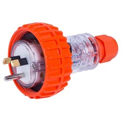 IPD W66SP310L Straight Plug 2 Flat-Pin 1-Ph 10A 250VAC/DC IP66