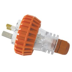 IPD W66SP315 Straight Plug 3 Flat-Pin 1-Ph 15A 250VAC/DC IP66 Polycarbonate