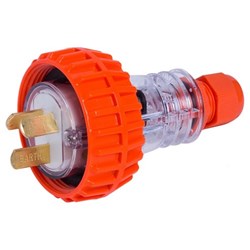 IPD W66SP320F Straight Plug 3 Flat-Pin 1-Ph 20A 250VAC/DC IP66 Polycarbonate