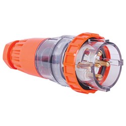 IPD W66SP540 Straight Plug 5 Round-Pin 3-Ph 40A 500VAC/DC IP66 Polycarbonate