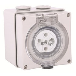 IPD W66US510LB Unswitched Socket 5 Round-Pin 3-Ph 10A 500VAC/DC IP66 Polycarbonate