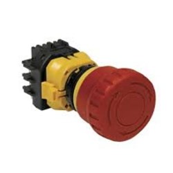 IDEC XW1E-LV404Q4M-R Emergency Stop Pushbutton Illuminated 4NC Screw 24VAC/DC