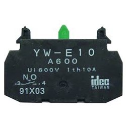 IDEC YW-E10 Contact Block 1NO Blue/Green IP20 For YW Series Pushbutton