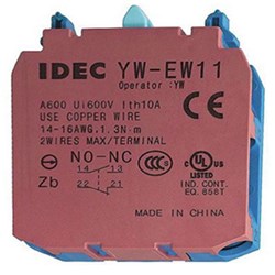 IDEC YW-EW11 Contact Block 1NO+1NC Purple Red/Red IP20 For YW Series Pushbutton