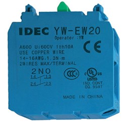 IDEC  Contact Block YW-EW20  2NO+0NC  YW