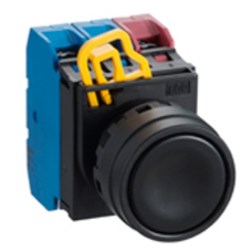 IDEC YW1B-A1E10R Non-Illuminated Pushbutton 22mm Flush Maintained Red 1NO