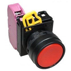IDEC YW1B-M1E01R Non-Illuminated Pushbutton 22mm Flush Momentary Red 1NC