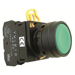 IDEC YW1B-M1E10B Non-Illuminated Pushbutton 1NO+0NC