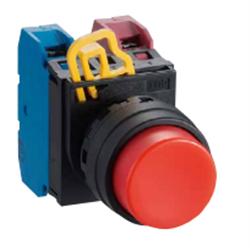 IDEC YW1L-M2E01Q4R-HS Illuminated Pushbutton 22mm Extended Momentary Red 24VAC/DC 1NC