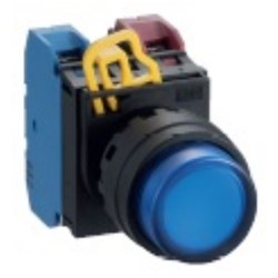 IDEC YW1L-M2E11Q0S Illuminated Pushbutton 22mm Extended Momentary Blue 250VAC/DC 1NO+1NC