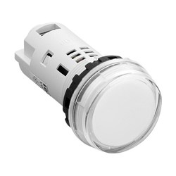 IDEC YW1P-1BUQ4PW-HS Unibody Pilot Light Pure White 24VDC 22mm Dia Mount Hole