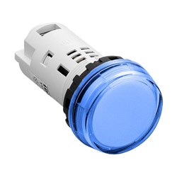 IDEC YW1P-1BUQM3S-HS Unibody Pilot Light Blue 230/240VAC 22mm Dia Mount Hole