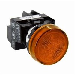 IDEC YW1P-1EQHA Flush Pilot Light Amber 110VDC 22mm Dia Mount Hole