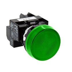 IDEC YW1P-1EQM3G Flush Pilot Light Green 230/240VDC 22mm Dia Mount Hole