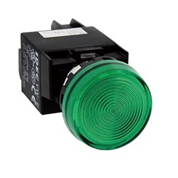 IDEC YW1P-1UQM3G Unibody Pilot Light Green 230/240VAC 22mm Dia Mount Hole