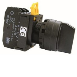 IDEC YW1S-21E10 Selector Switch 2Position 1NO Right Round Plastic M3.5 Screw Terminal 30mm W 41.4mm H 69.8mm D