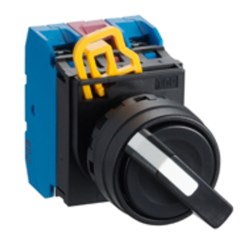 IDEC YW1S-33E21 Selector Switch 3Position 2NO+1NC Round Plastic M3.5 Screw Terminal 30mm W 41.4mm H 69.8mm D