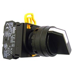 IDEC YW1S-3E20 Selector Switch 3Position 2NO Maintained Round Plastic M3.5 Screw Terminal 30mm W 41.4mm H