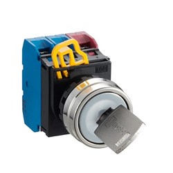 IDEC YW4K-3GE30 Selector Switch 250V 3Position 3NO Key Round Metal M3.5 Screw Terminal 30mm W 41.4mm H 69.8mm D