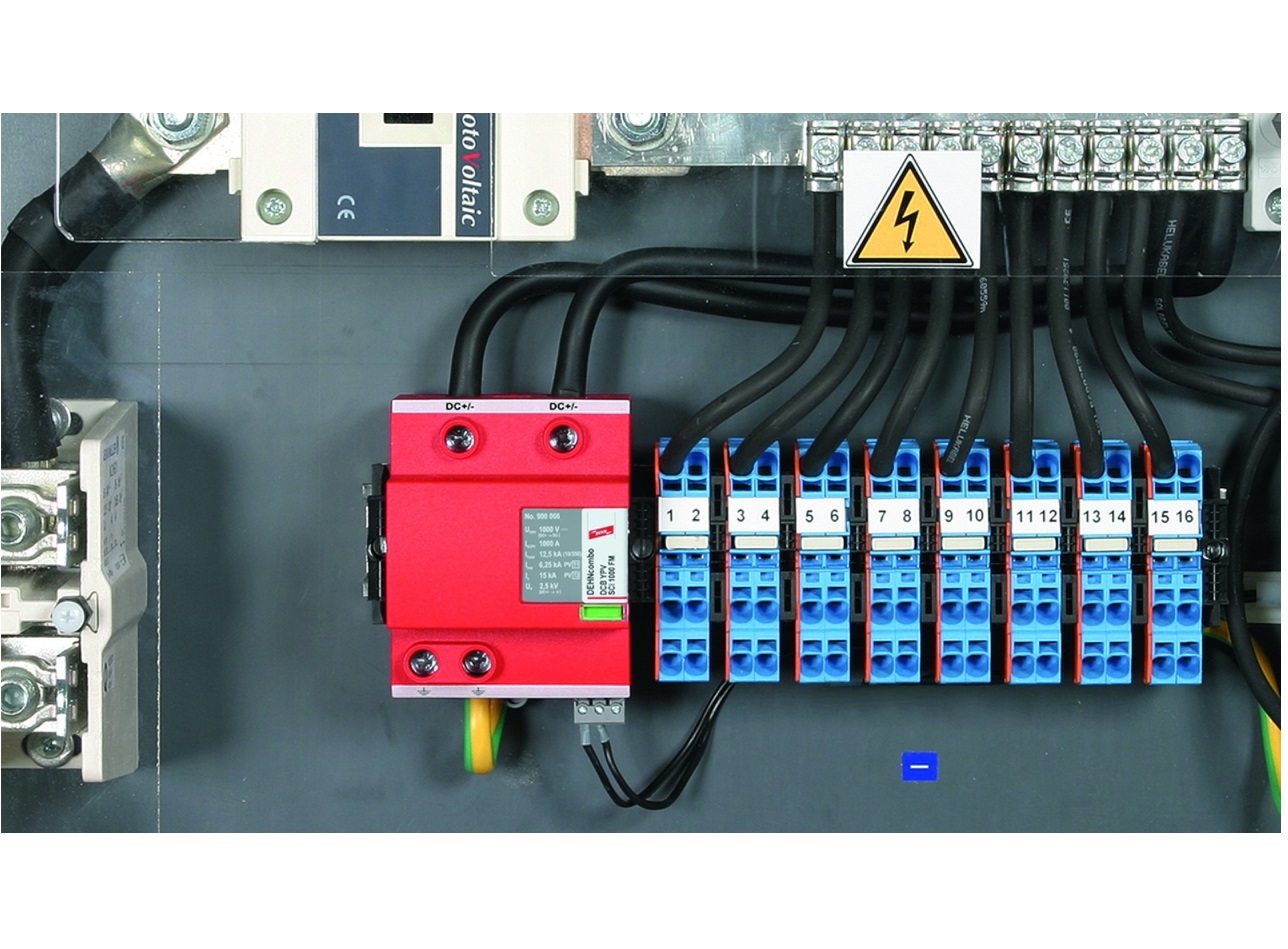 Whether it is small rooftop PV systems or multi-megawatt systems - DEHNcombo protects!